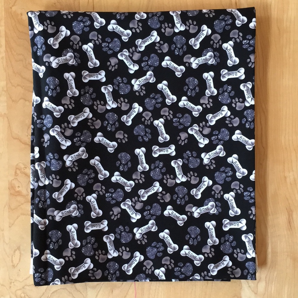 Dog Bones & Paw Prints Hi-Fashion Fabrics Quilting Fabric